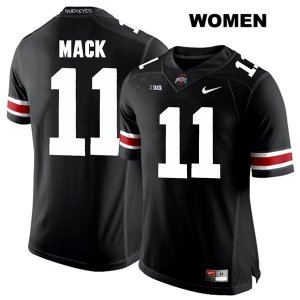 Women's NCAA Ohio State Buckeyes Austin Mack #11 College Stitched Authentic Nike White Number Black Football Jersey TG20L81ON